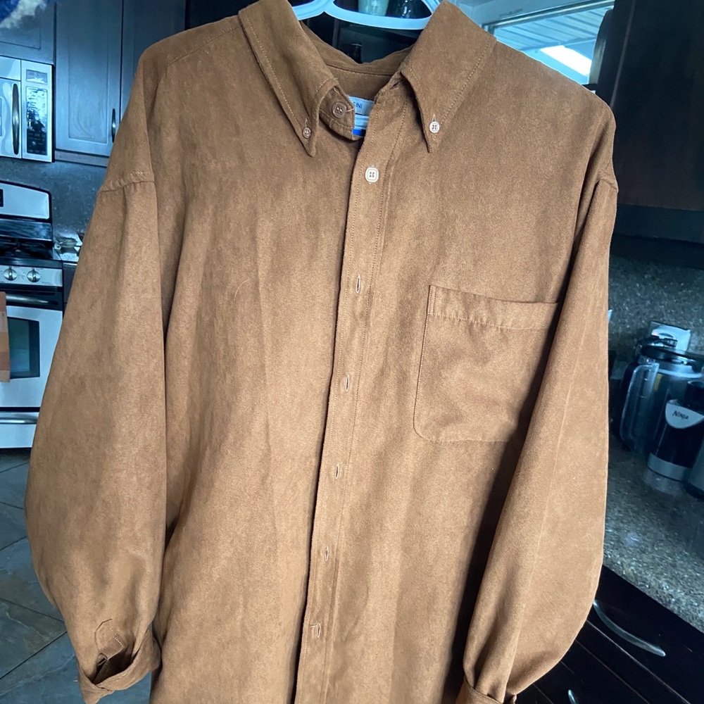 Light brown button up shirt